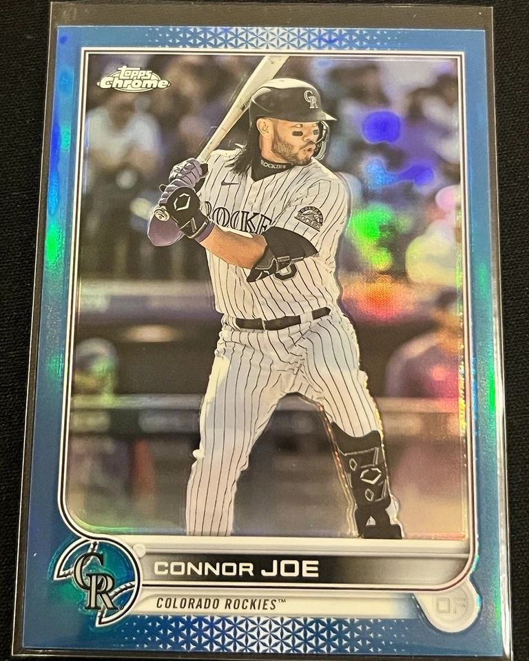 2022 Topps Chrome Connor Joe #USC33 Blue Refractor /199 Colorado Rockies - Image 4 of 4