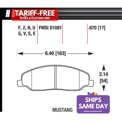 Hawk Brake HB484F.670, Set of 4 Performance Street Brake Pads (4) Performance Pa