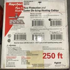 RAYCHEM H621250 100ft+ PIPE FREEZE PROTECTION AND GUTTER DE-ICING HEATING CABLES