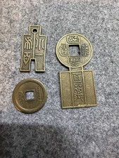 Lot of 3 China Cash Coins, Charm Coins, Or Amulet Coins #44, US Chinatown Tokens