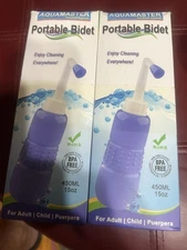 Aquamaster Portable Bidet Handheld Sprayer Two Pack Sealed NIB