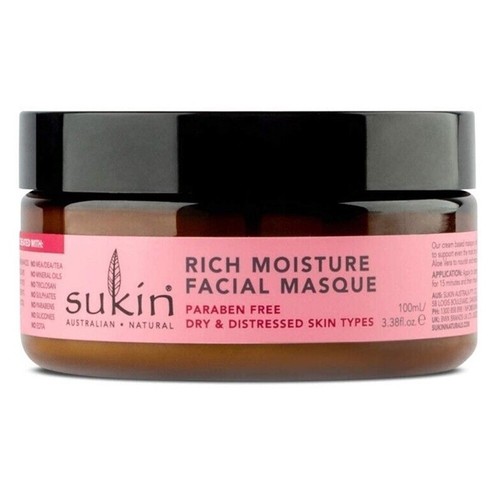 Sukin Australian Rosehip Natural Rich Moisture Facial Masque 3.38 fl oz 100 ml - Picture 3 of 5