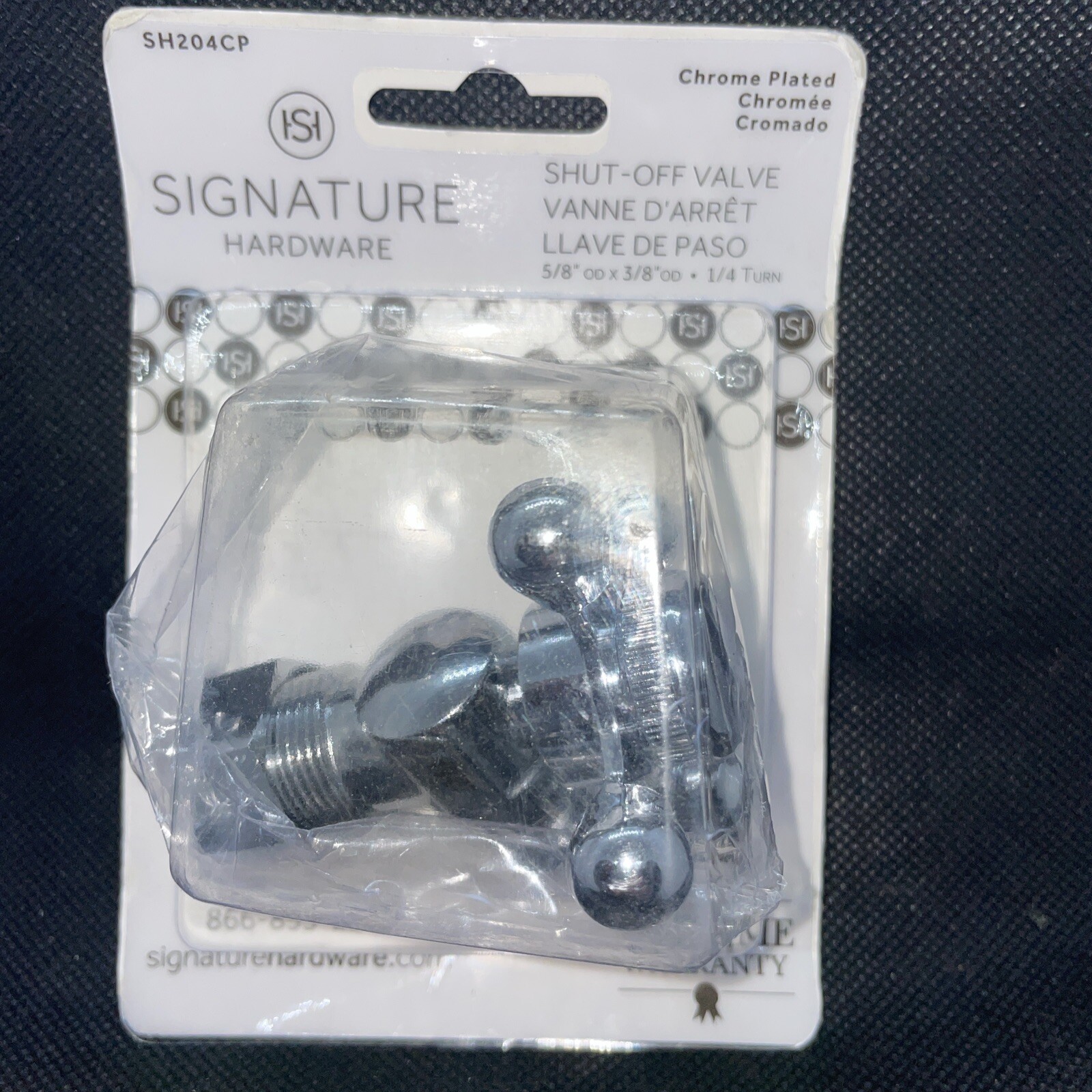Signature Hardware Shut Off Valve Chrome 5/8" x 3/8" SH204CP