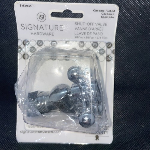 Signature Hardware Shut Off Valve Chrome 5/8" x 3/8" SH204CP