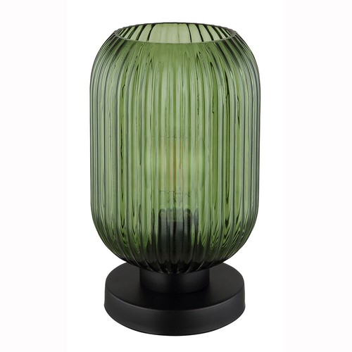 Lampada da Tavolo Lampada da Comodino Amber Verde Scrivania Vetro LED H 24 CM - Foto 5 di 35
