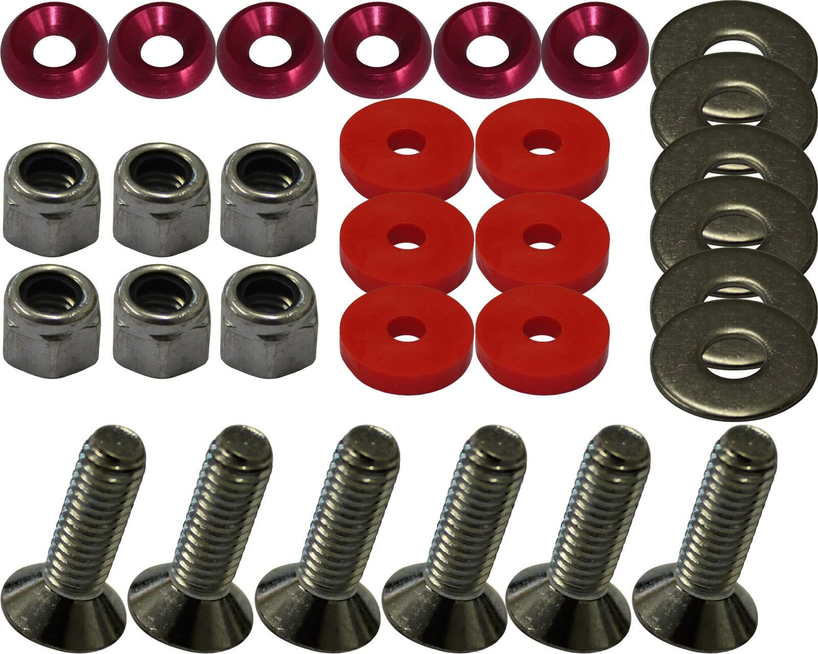 Go Kart Floor Tray Fitting Kit With Red Washers Karting