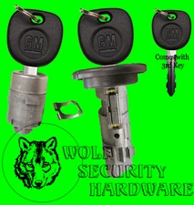 Escalade Hummer OEM Ignition Key Switch Lock Cylinder & Single Door Set 3 GM Key