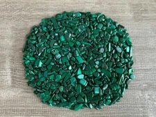 Grade A++ Malachite Semi Tumbled Gemstone Mini Chips 3 -12mm, Wholesale Bulk Lot