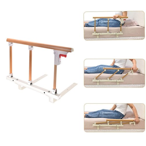 Foldable Bed Rails Safety Assist Bed Railing For Elderly Seniors Adults ...