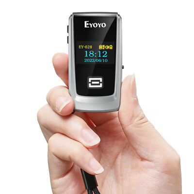 Eyoyo Mini 2D Barcode Scanner mit LCD-Display Bluetooth Reader für Android iOS