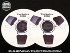 Technics White black Reel 2 Reel Dj Slipmats sl1200's mk2 mk5 m3d m5g turntable