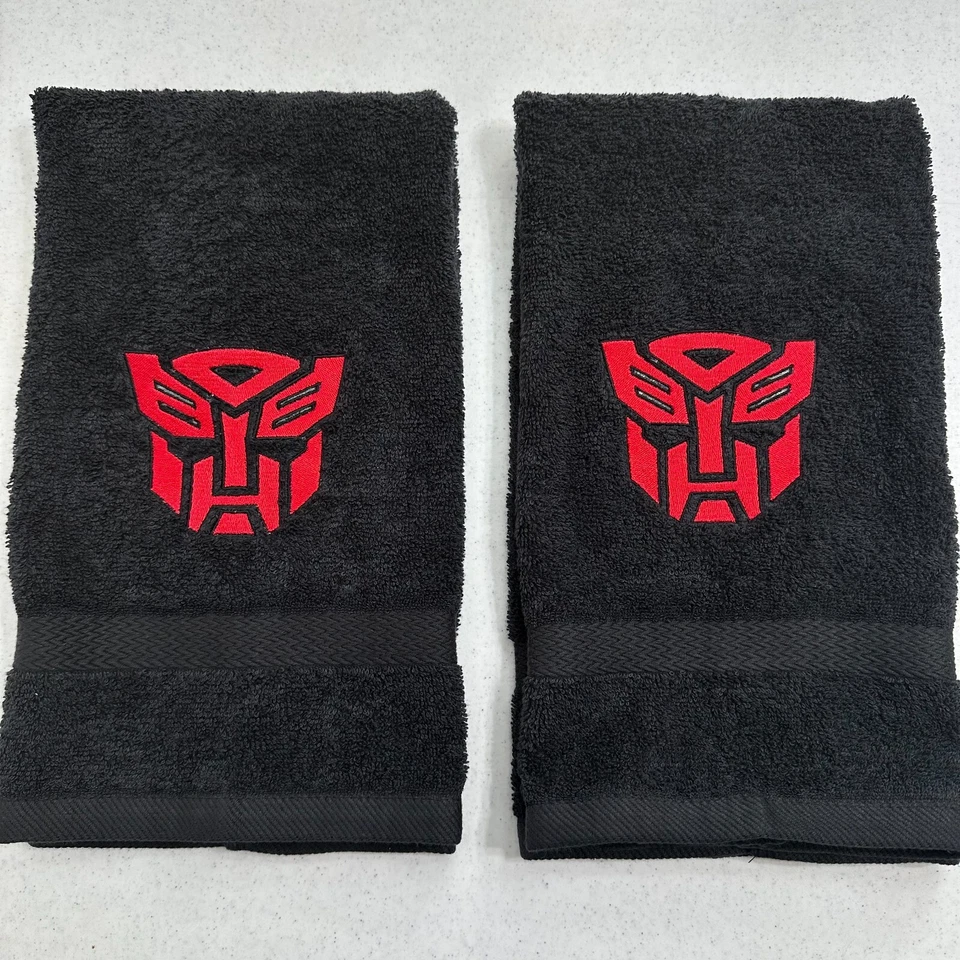 Transformers Towels Embroidered Autobots Hand Towel Set Bathroom Decor Robots - Image 3 of 3