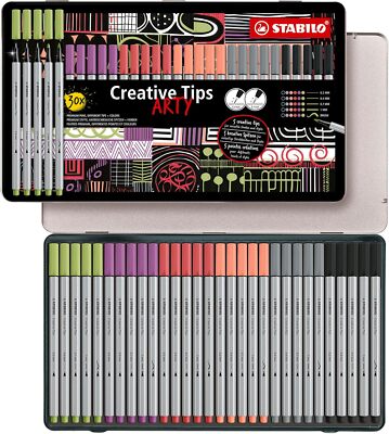 STABILO Pastell Multi-Tip Pen Set, Creative Tips ARTY Dose mit 30 verschiedenen Farben...