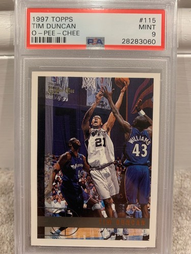 Tim Duncan [O Pee Chee] #115 1997 Topps card