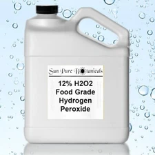 HYDROGEN PEROXIDE 12% SOLUTION - 4X CONCENTRATED MADE IN USA FOOD GRADE H2O2