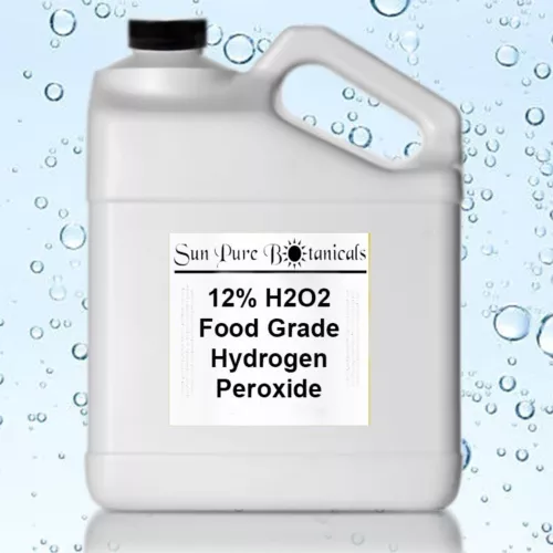 HYDROGEN PEROXIDE 12% SOLUTION - 4X CONCENTRATED MADE IN USA FOOD GRADE H2O2