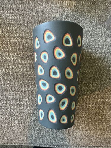 Forest Ceramic Co. 5-warstwowy kufel czarno-neonowy rzeźbiony ceramiczny kubek wielokolorowy - Zdjęcie 1 z 6