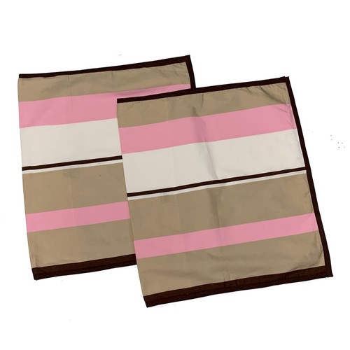 Modern Home, elfenbein, rosa & braun gestreift, King Size Kissenbezüge, 1 Paar - Bild 1 von 4