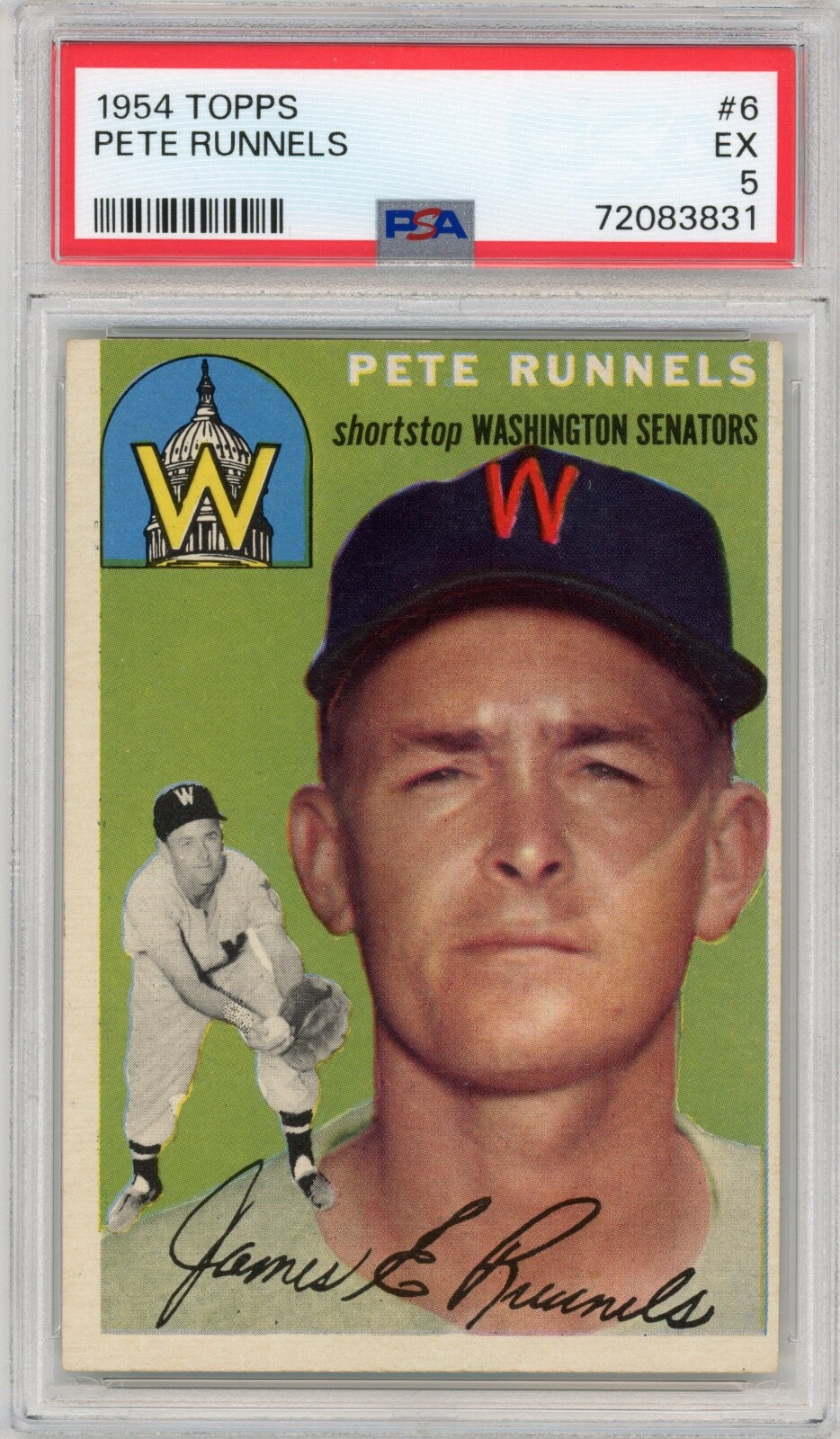 1954 Topps Pete Runnels #6 - PSA 5 EX - Just Graded!