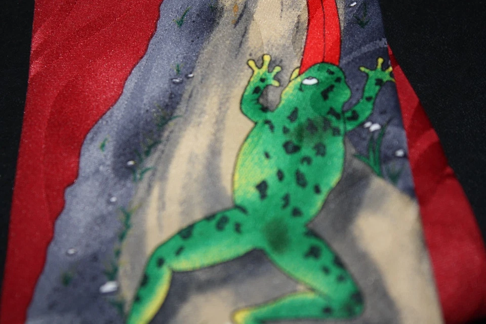 Budweiser пиво галстук бутон грузовик с лягушками 1996 мужской галстук - EEX = - Изображение 4 из 4