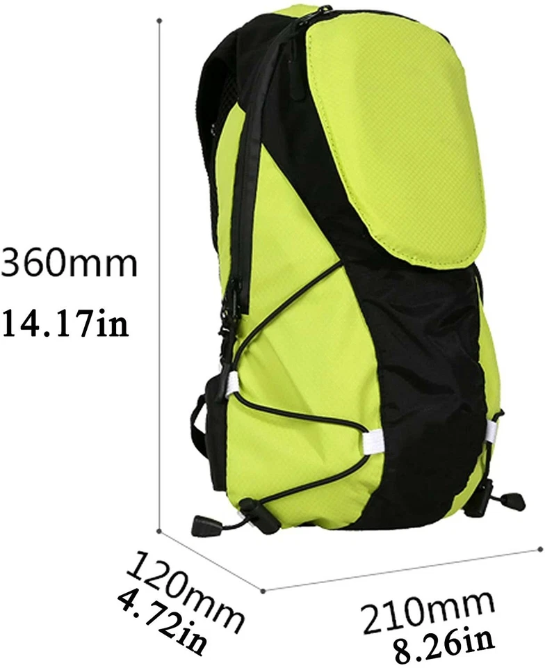 Sac a dos Deluxe avec Leds direction, 5L jaune, vélo, trottinette, jogging, USB - Photo 2/4
