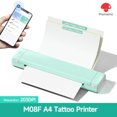 Tragbarer drahtloser A4Bluetooth Thermo Tintenloser Drucker Phomemo M08F Drucker
