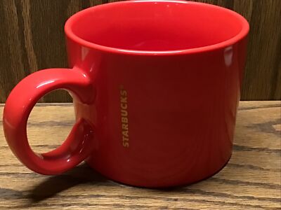 Starbucks 2012 Red New Bone China Embossed Stackable Coffee Mug Cup 16oz. |  eBay