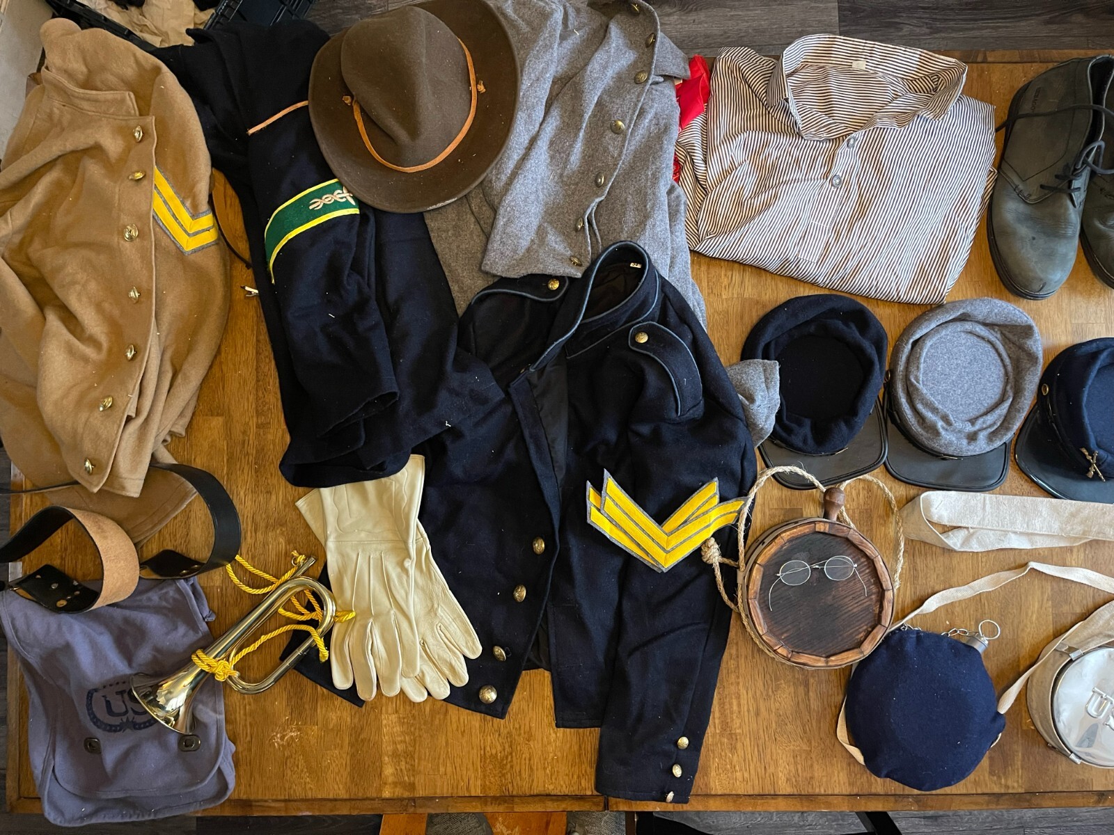 Civil War Reenactment Uniforms and Props Grab Bag Gem