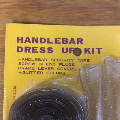 Nastro Per Manubrio Bici Vintage – Coprileva Glitter Trasparente NOS, Tappi Inclusi - 4