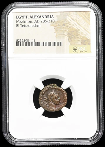 EGYPT, Alexandria. Maximian. AD 284-310. Potin Tetradrachm, NGC Certified