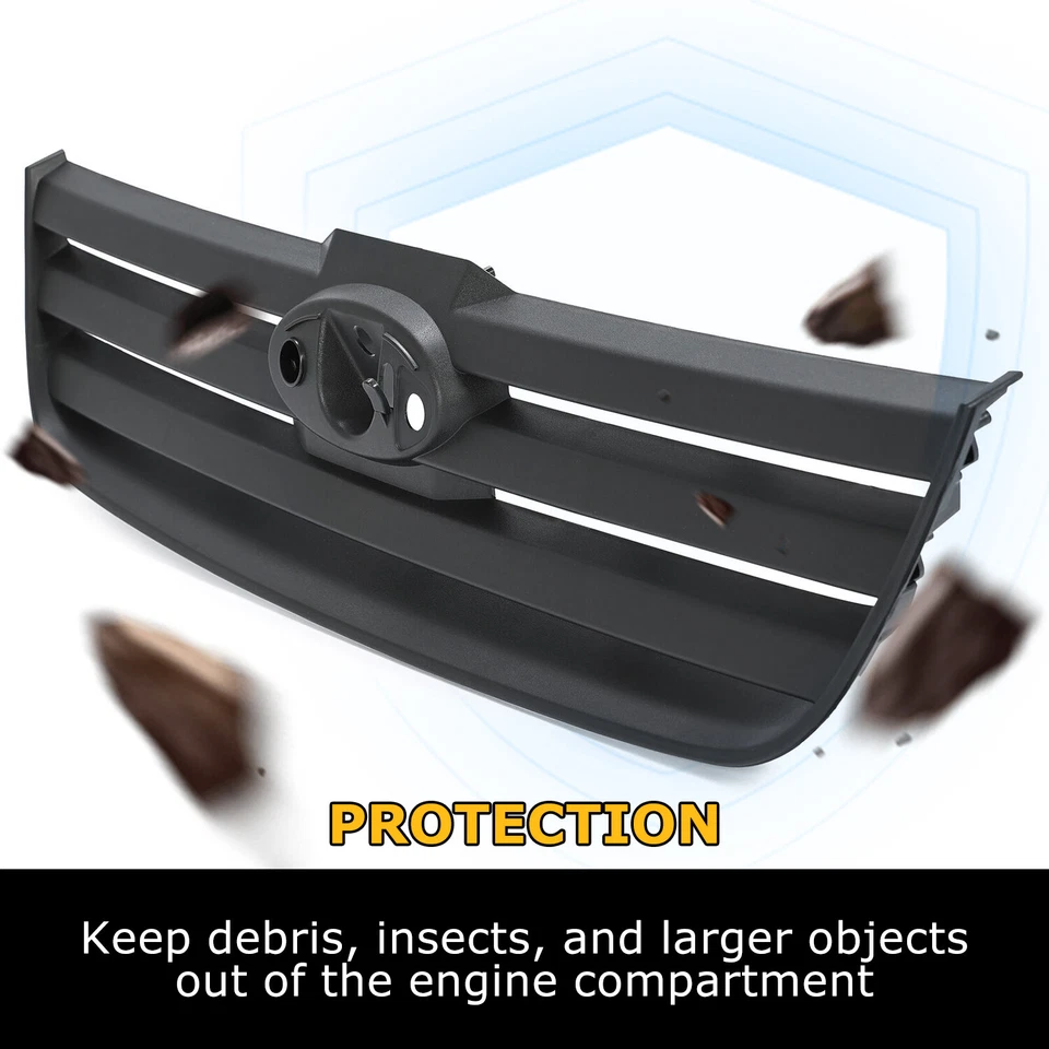 Parachoques delantero rejilla radiador texturizada negra para Ford Transit Connect 2010-2014 Foto 4 de 4