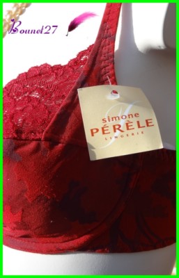 Soutien-gorge SIMONE PERELE Rouge Camouflage - Taille 85E - Neuf Sans étiquettes