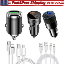 Super Fast Charge USB PD Type-C Car Charger Adapter For iPhone15 14 13ProMax Lot