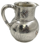 Silver 1870s Pitcher in Japonesque Style Tiffany & Co. Mixed Metal and Sterling