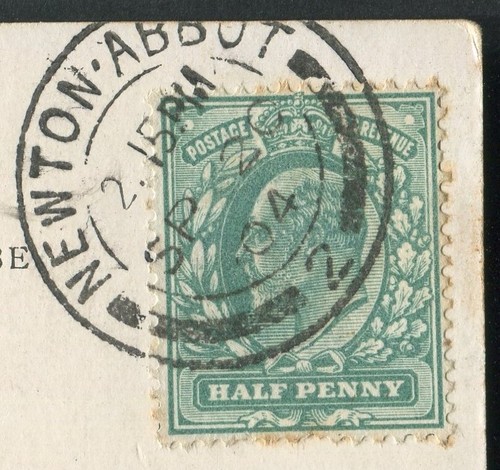 Pocztówka brytyjska Chapman &Son Manaton zielona 1904 anuluje Newt/Abbot & IIlsington - Zdjęcie 4 z 5