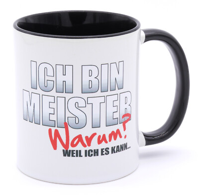 Meister Geschenk für bestandene Prüfung Handwerk Tasse Urkunde Schule Ausbildung