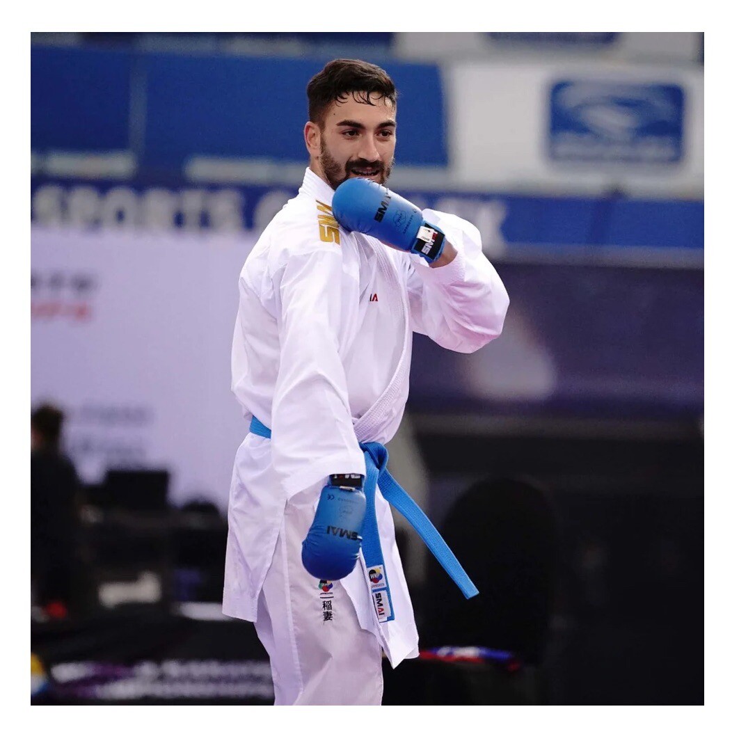 SMAI - WKF KARATE UNIFORM - 6OZ PREMIUM KUMITE GI - INAZUMA Blue