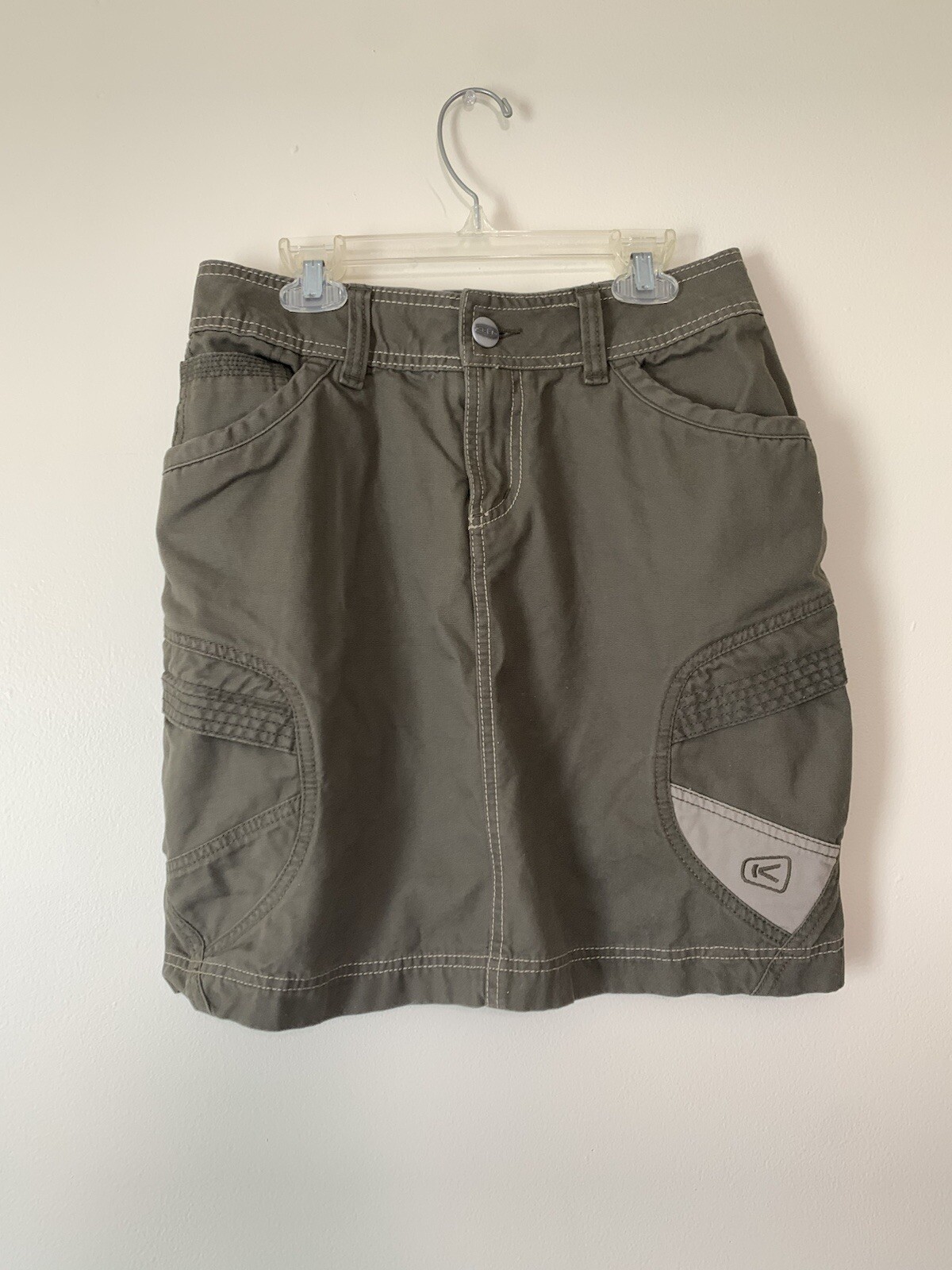 Minigonna cargo Keen verde oliva Vita 28" Donna