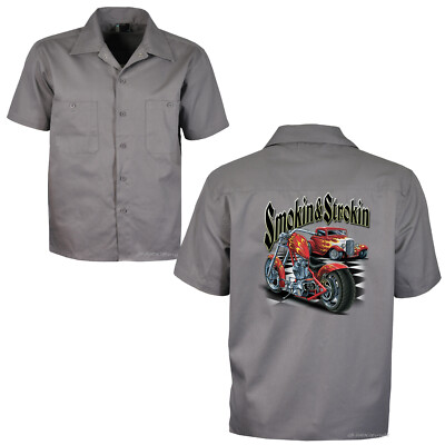 Hemd Biker Worker Shirt Custombike Automotiv  Tuning US-Car old Hotrod *1011