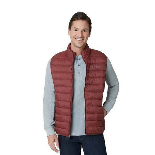 NWT VTG EDDIE BAUER DOWNLIGHT GOOSE DOWN CANADIAN VEST XL RED
