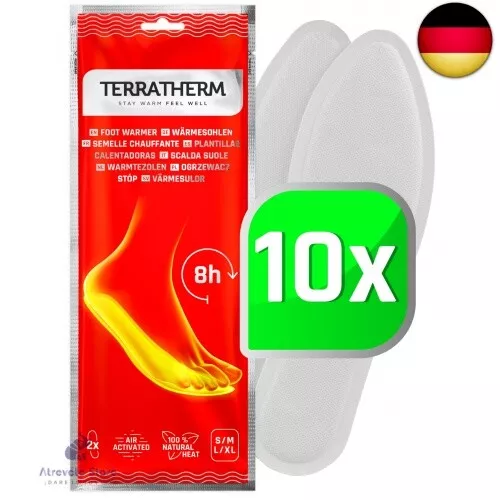 TerraTherm Sohlenwärmer- 10 Paar S, Wärmesohlen für Schuhe Aller Art, Sc - Bild 1 von 8