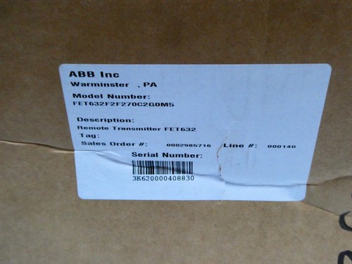 Abb FET632F2F270C2G0M5 Electromagnetic Flow Meter 2in - Picture 4 of 6