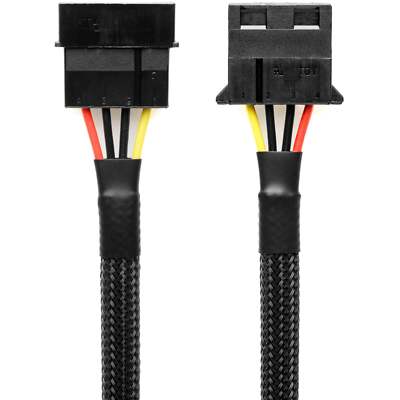 CRJ 4-Pin Peripheral Molex Power Extension Cable - 12''