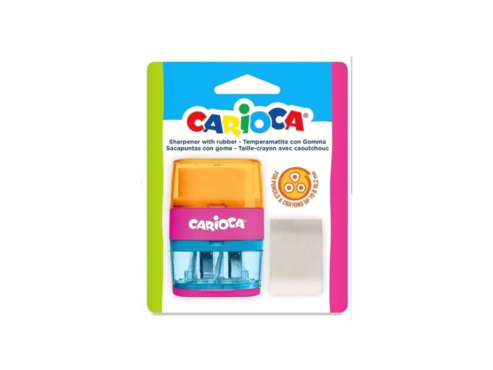 Carioca Temperino 2 Buchi Con Gomma