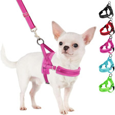 No Pull Small Dog Harness  Leash Set - Adjustable Reflective Vest for Puppies
