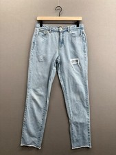 M Womens Blue Jeans Distressed Ankle Size 4"