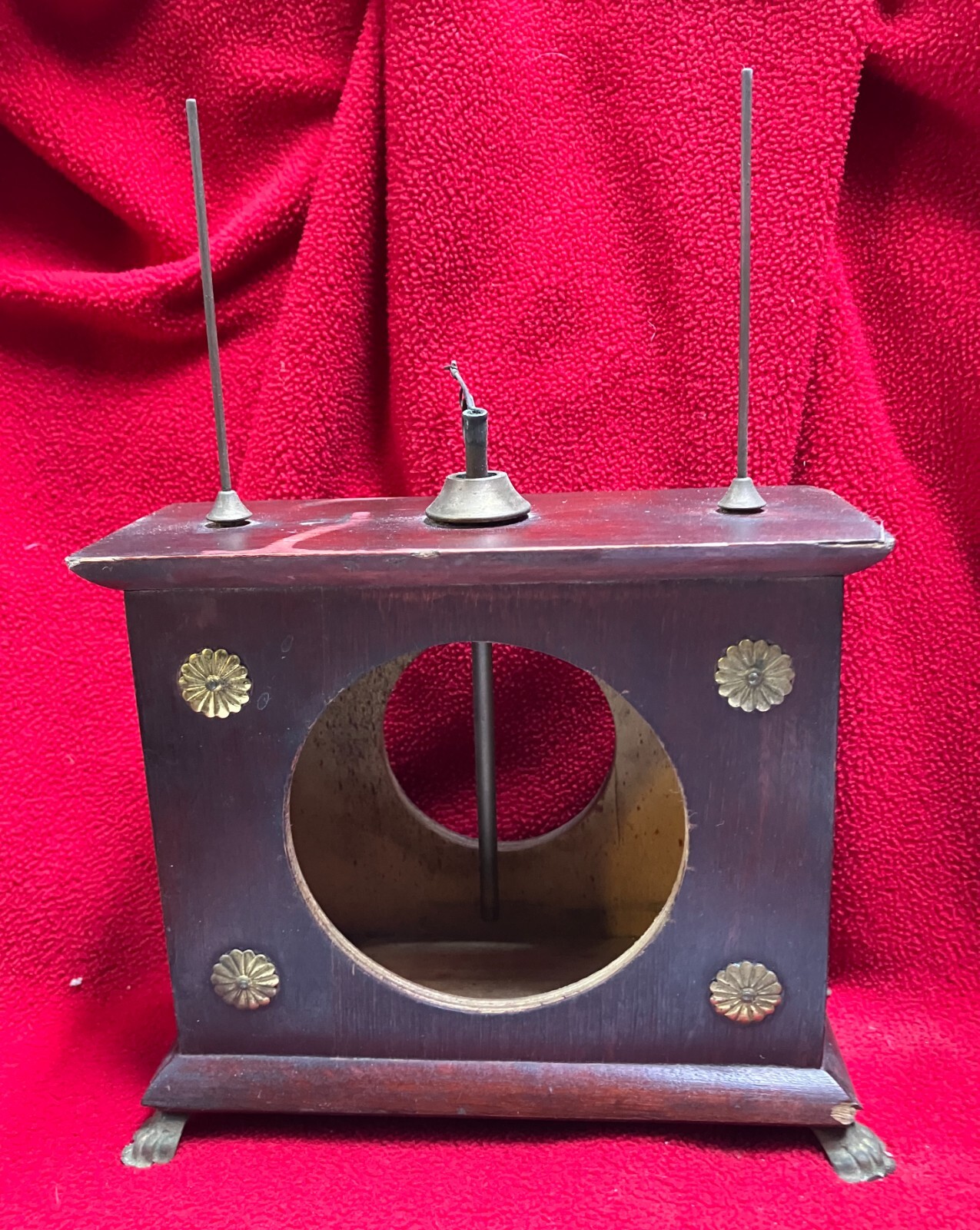 Ignatz Flying Pendulum clock by Horolovar; case only; no movement, dial