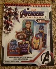 Perler Fused Bead Pattern Pad-Marvel Avengers 34 Patterns. A4