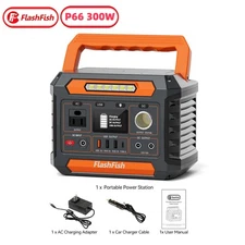 Flashfish 300W 230Wh Portable Power Station Generator Refurbished for Camping