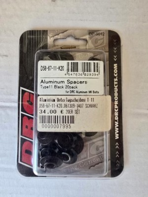 DRC Aluminium Spacers Schwarz 20er Pack D58-67-11-K20 Unterlagscheiben